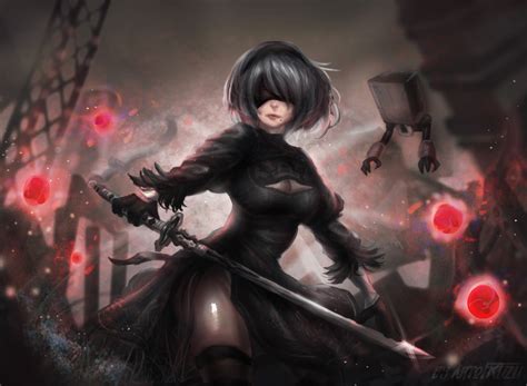 Sexy 2B from NieR Automata NSFW Fanart & Wallpaper